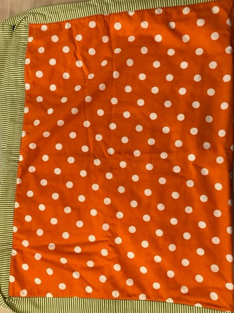 Minky Baby Blanket Crib Blanket Baby Gift Stroller Blanket Orange crib bedding Baby Blankets Kids Minky Polk a Dot Blanket