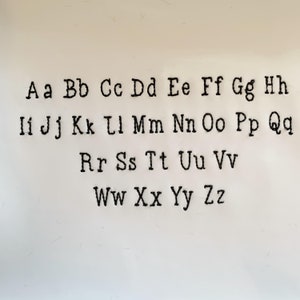 Tiny Typewriter Font, 1/4 inch, 3/8 inch, 1/2 inch, 3/4 inch, 1 inch, BX Files, Embroidery Design, Digital File