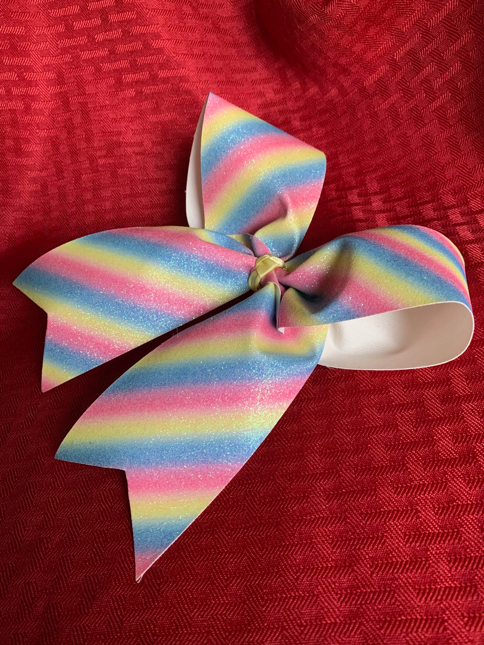 Rainbow Hair Bow Girls Hair Accessories Teen Hair Bow Cheer Etsy