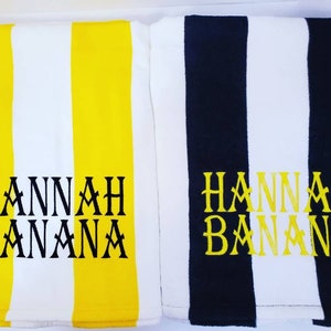 Monogrammed Cabana Stripe Beach Towel