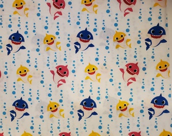 Cotton Fabric | 100% Cotton | Baby Shark | Kids Print Fabric | Fabric for Mask