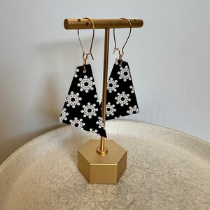 Winter Earrings | Snowflake Earrings | Wooden Earrings | Dangle Earrings | Gift for her