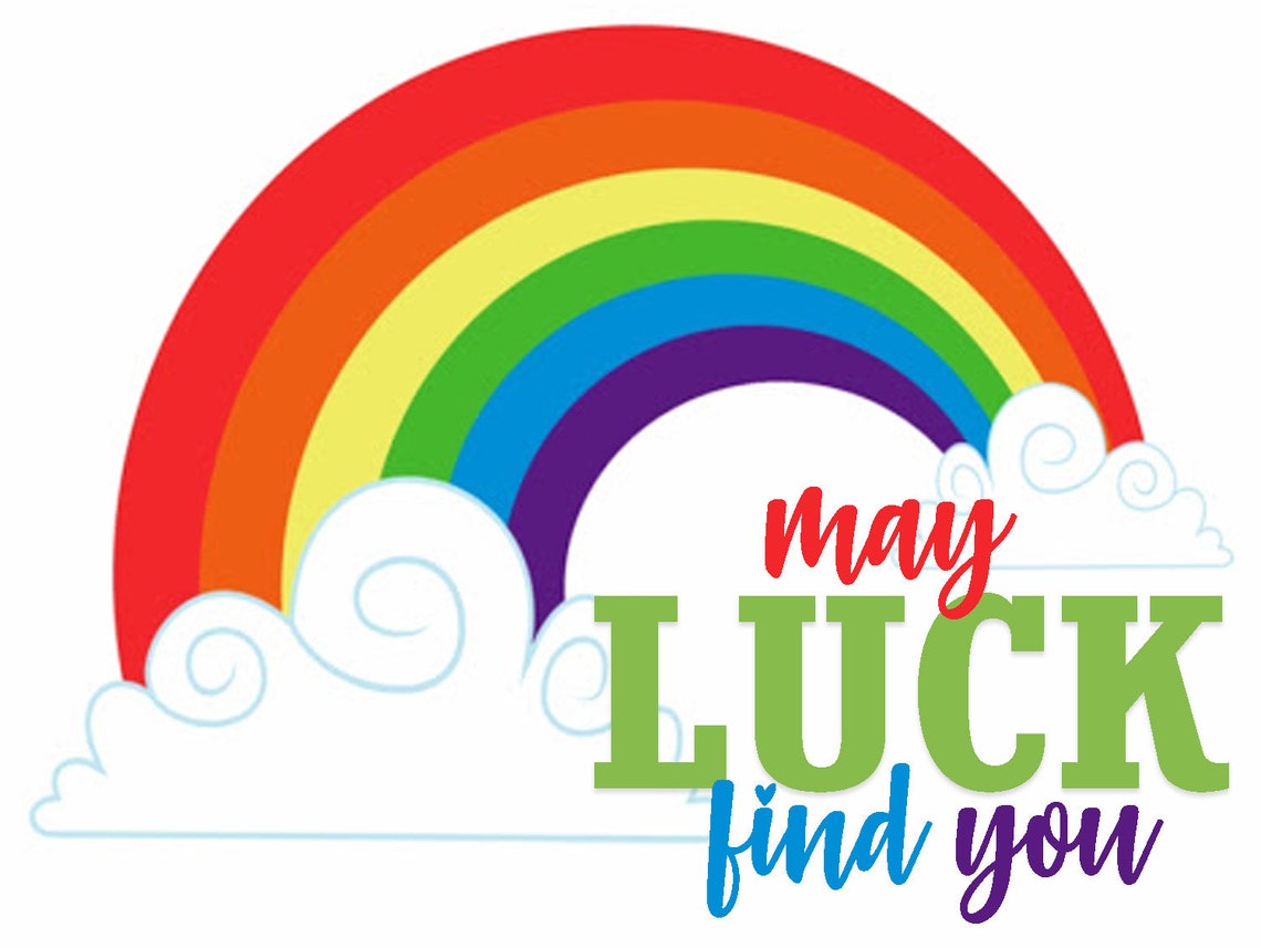 Rainbow Good Luck Snack Bag Tag Etsy