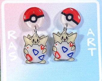 Handmade Togepi Earrings