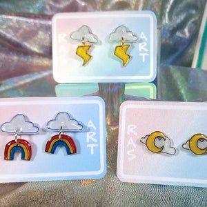 Handmade Cloud Earrings