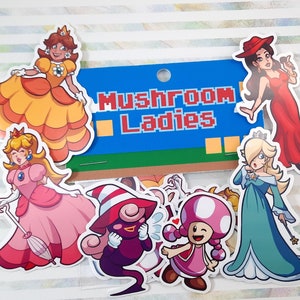Mushroom Ladies and Princesses Stickers