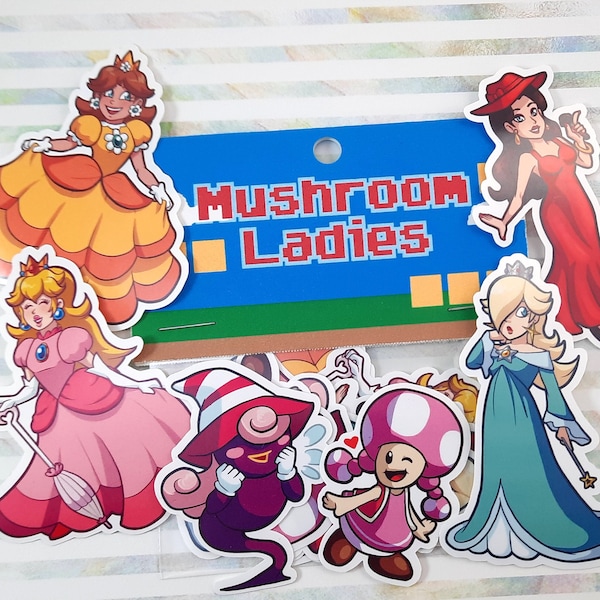 Mushroom Ladies and Princesses Stickers