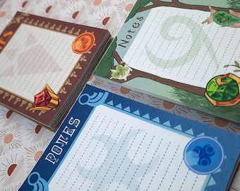 Zelda Memo Pads - Fire, Wind, Water