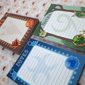 Zelda Memo Pads - Fire, Wind, Water