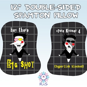 Double-Sided Spamton Pillow