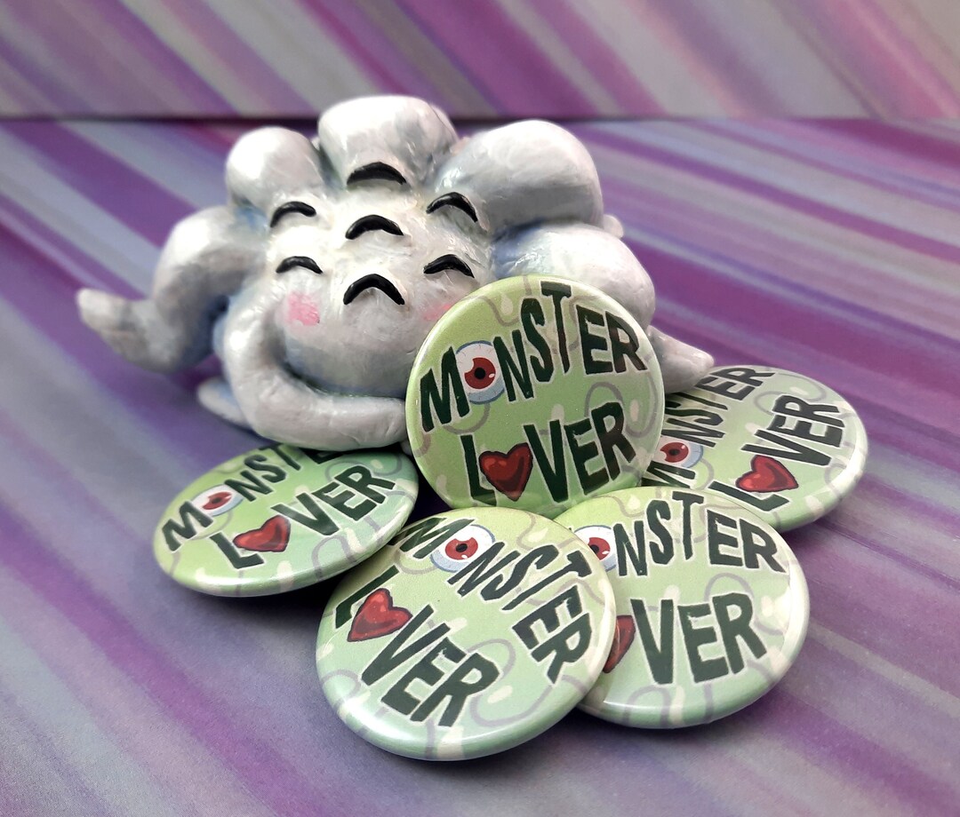 Monster Button Designs Monster Lover Pinback Button - Etsy