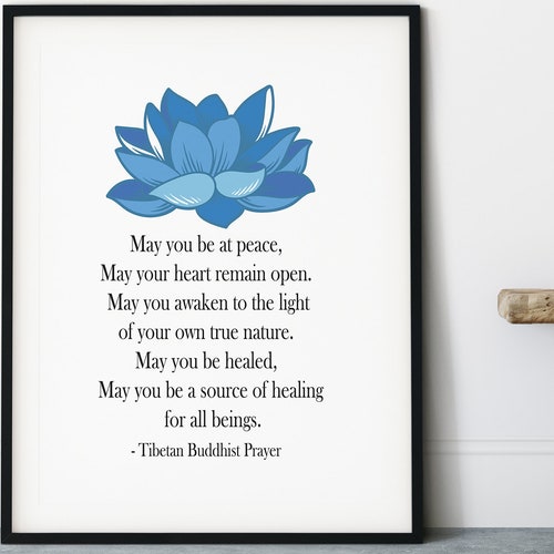 Blue Lotus Flower Wall Art Lotus Wall Art Painting Yoga Etsy