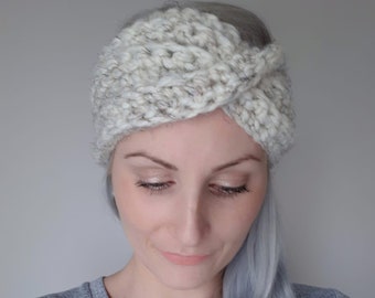 Crochet Chunky Headwrap // Crochet Headband // Crochet Earwarmer // Adult Headband