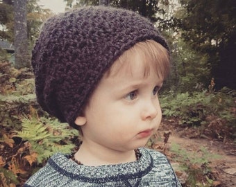 Crochet Slouchy Beanie for Kids and Adults