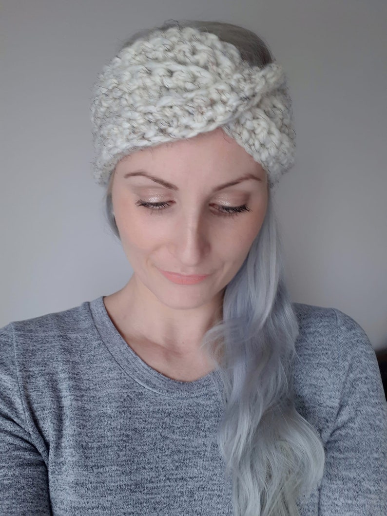 Crochet Chunky Headwrap // Crochet Headband // Crochet Earwarmer // Adult Headband image 1