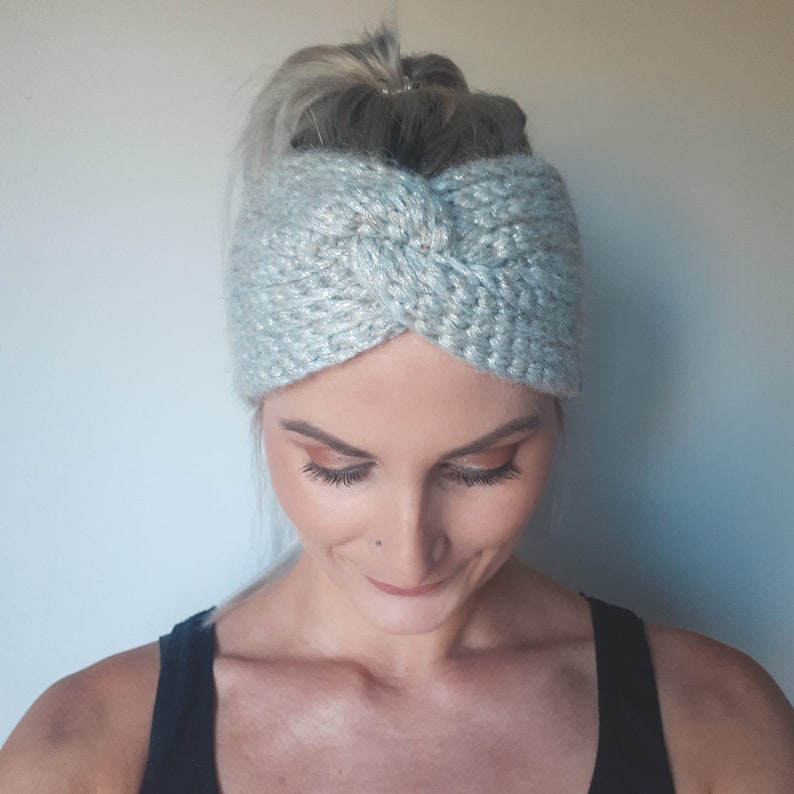 Crochet Twist Headwrap // Crochet Headband // Crochet Earwarmer // Adult Headband image 2