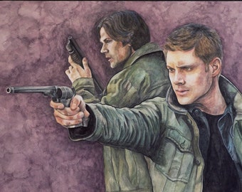 Monster Hunter Brothers - Watercolor- 11x14 Art Print