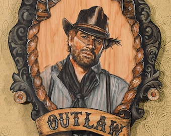 Old West Outlaw - Wild West Gunslinger - 11x14 Art Print