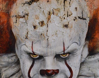 Pennywise the Clown - It - Stephen King - Bill Skarsgård - 11x14 Art Print