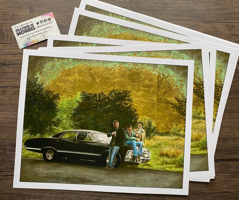 Supernatural Heaven, Hell, and the Impala Art Print 11x14 image 2