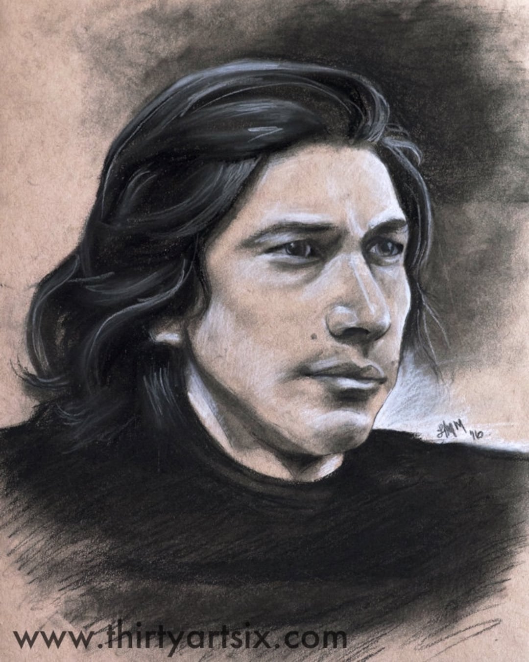 Adam Driver - Portrait - 11x14 Art Print - Etsy