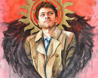 Monster Hunter Brothers Angel Watercolor - 11x14 Art Print