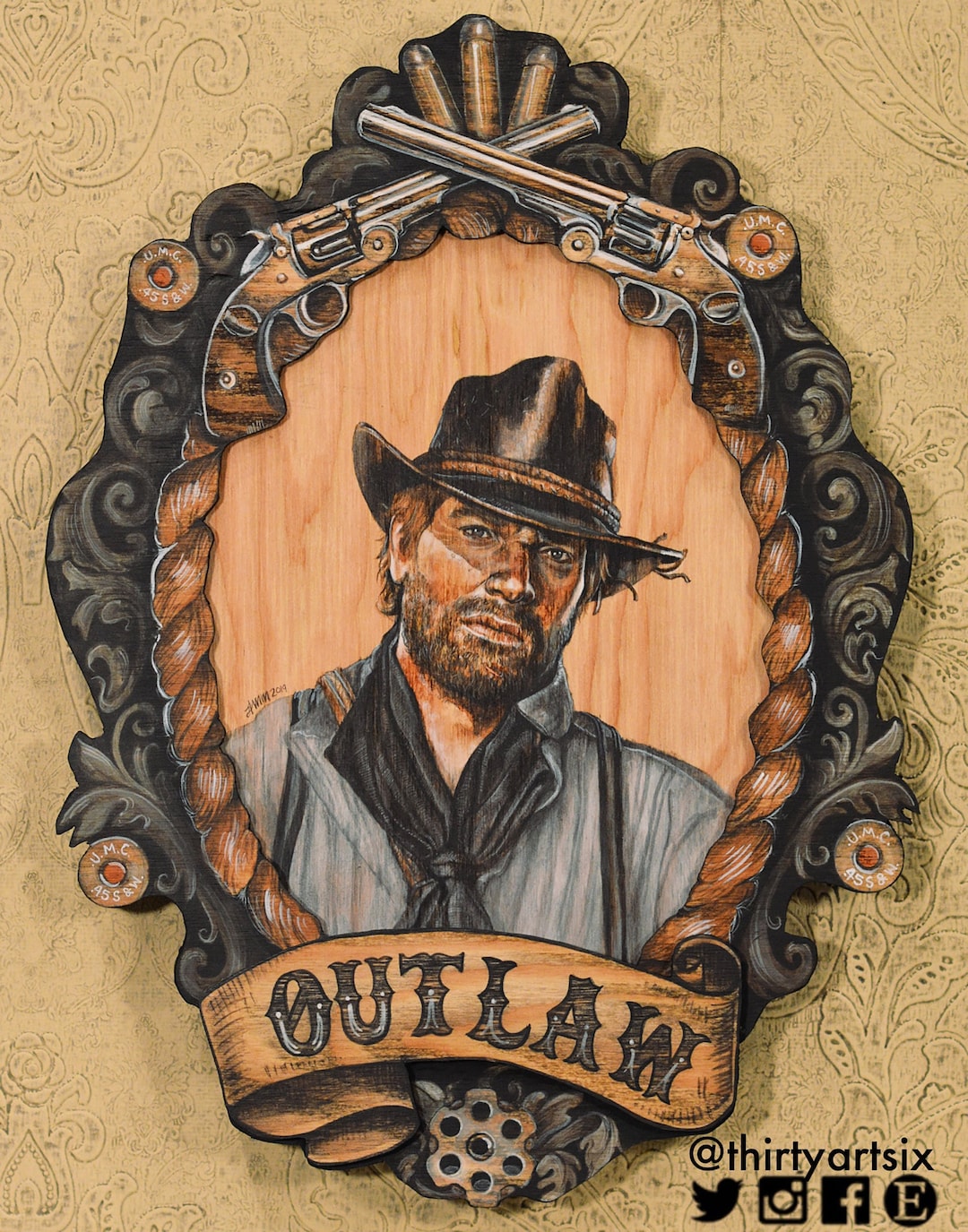 Old West Outlaw Wild West Gunslinger 11x14 Art Print Etsy