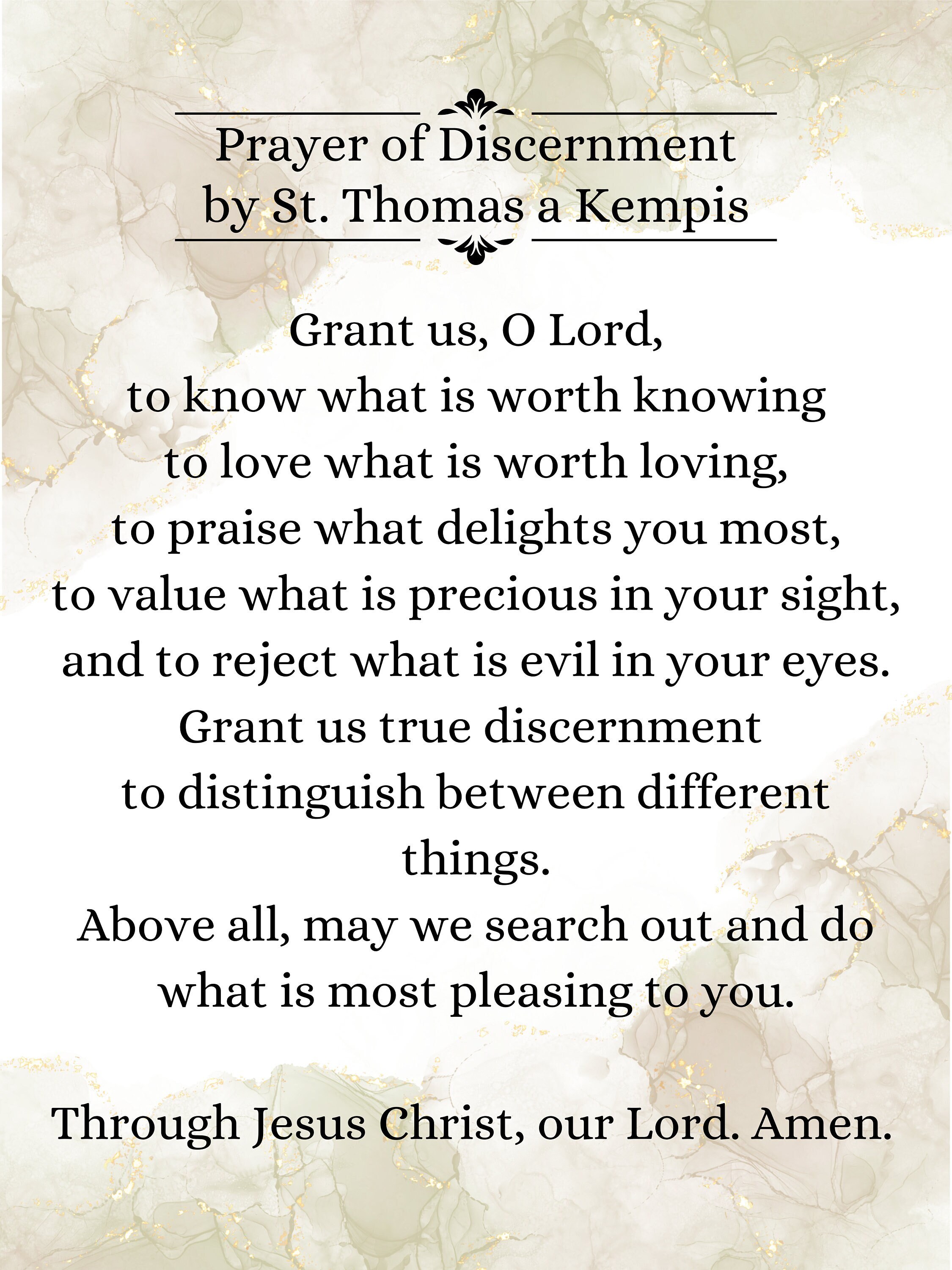 Classroom Prayer St. Thomas a Kempis - Etsy