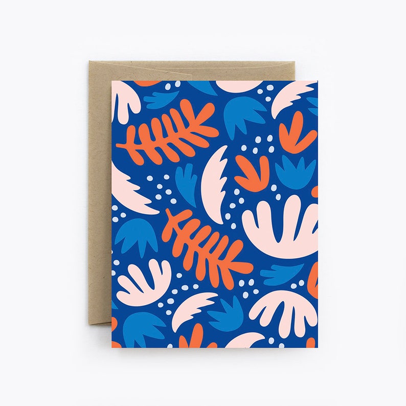 Folk Pack of 8 Blank Card Set
