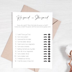 PRINTED Bridal Shower Games - 6 Different Wedding Shower Games - 16pt Cardstock image 6