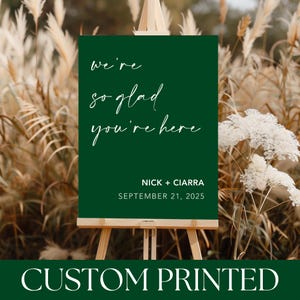 PRINTED Winter Wedding Welcome Ceremony Sign | Personalized Winter Colors Minimalist Sign | Custom Simple Modern Elegant Sign | WC04A