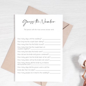 PRINTED Bridal Shower Games - 6 Different Wedding Shower Games - 16pt Cardstock image 4