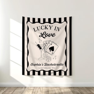 PRINTED Lucky in Love Bachelorette Party Sign | Las Vegas Casio Themed Decor for Bach Party | Custom Printed | BP17BA