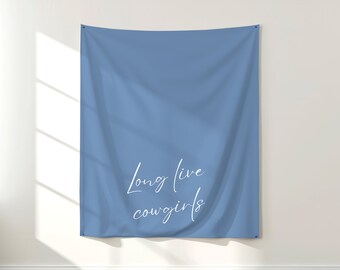 Coastal Cowgirl Dorm Room Wall Decor Tapestry Long Live Cowgirls