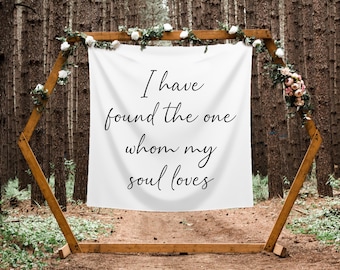 Wedding Sign | Wall Tapestry | Ceremony Backdrop | Bridal Shower Party Decor | I have found the one | Love sign | Reception Entrance