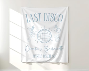 GEDRUKT Last Disco Vrijgezellenfeest Welkomstbord | Aangepast retro jaren 70-themabord voor vrijgezellenfeest | Discofeestdecoratie | BP08B