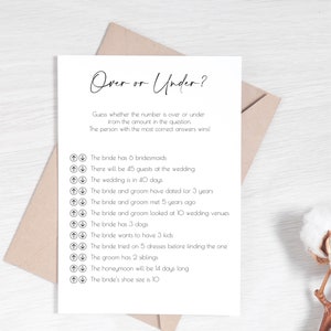 PRINTED Bridal Shower Games - 6 Different Wedding Shower Games - 16pt Cardstock image 5