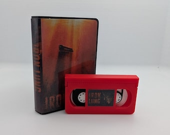 Iron Lung Miniature VHS Tape Prop | 3D Printed Indie Horror Game Decor | Red Tape Mini | Submarine Movie Desk Diorama