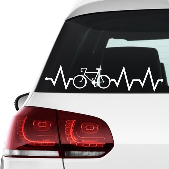 Road Bike heartbeat die-cut car window sticker buy 2 get 1 free! 