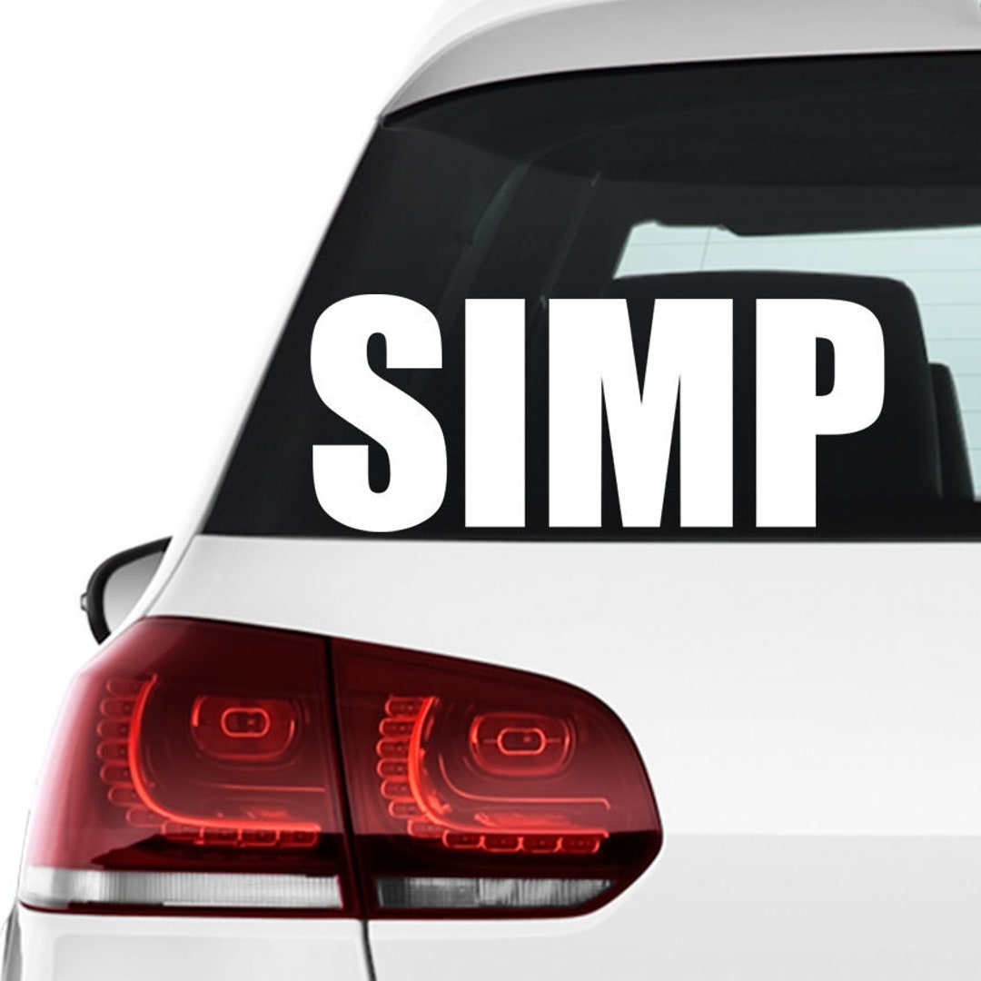 Simp Car Decal, Slang Vinyl Bumper or Window Sticker Etsy
