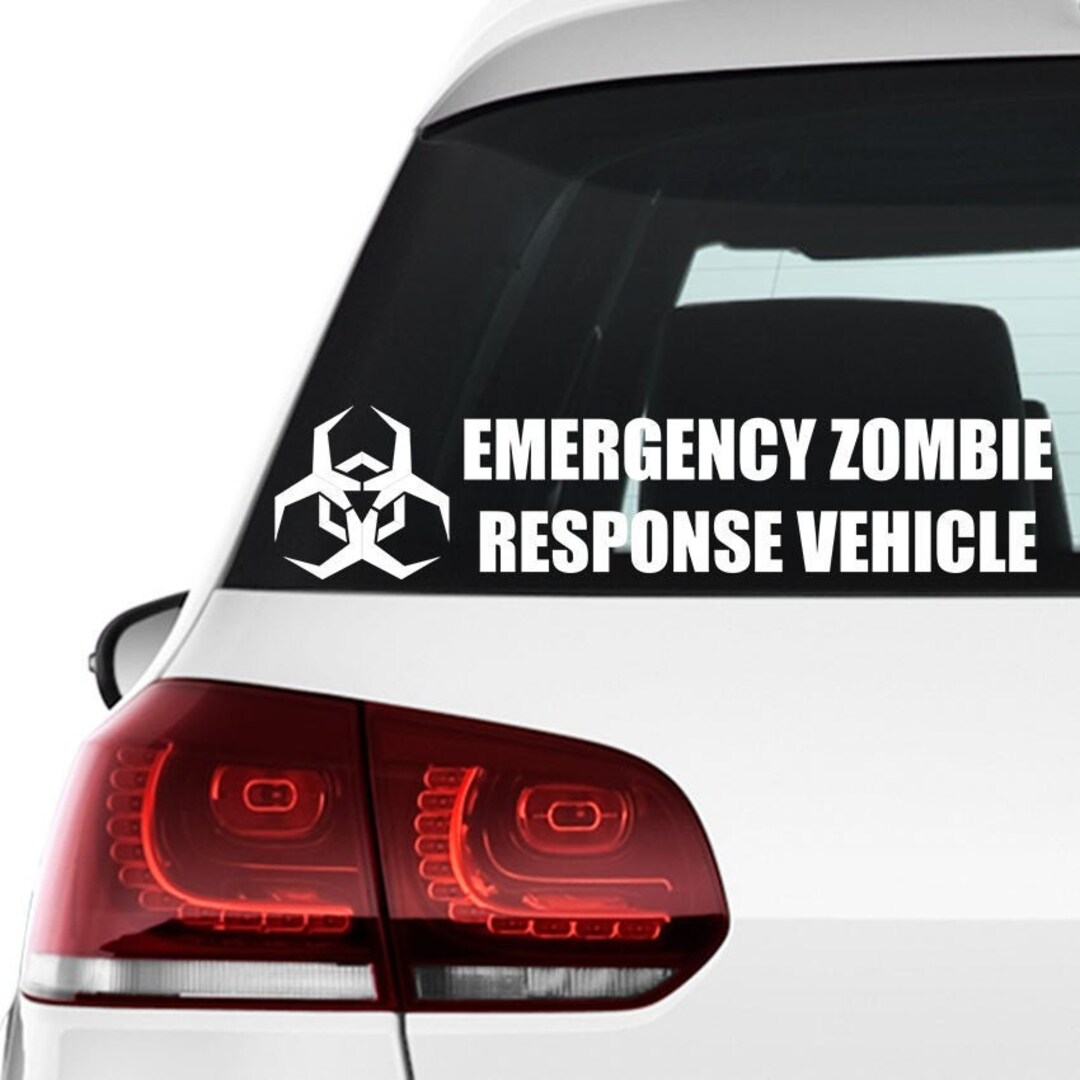 Zombie Car Decal Emergency Response Vehicle Vinyl Bumper or Etsy