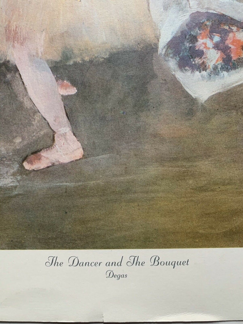 Original Edgar Degas Dancer With Bouquet Vintage 1955 Muesuem Art Print