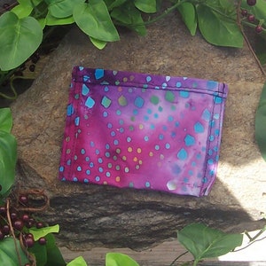 Variegated Rainbow Crochet Button Pouch Crochet Bag Coin Purse Makeup Bag Pouch Handmade Essential Oils Gift Card Holder image 10