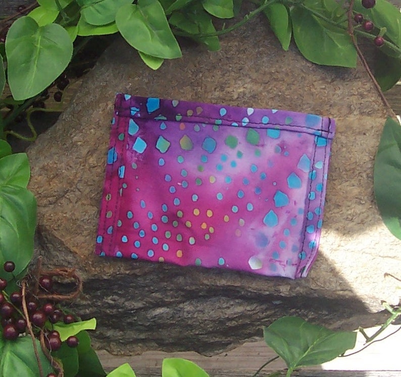 Variegated Rainbow Crochet Button Pouch Crochet Bag Coin Purse Makeup Bag Pouch Handmade Essential Oils Gift Card Holder image 10