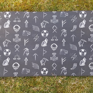 Heathen Gods and Goddess Place Mat or Altar Cloth - Asatru Fabric - Viking Norse Heathen Pagan Ritual - Tyr Odin Thor Freya Home Decor