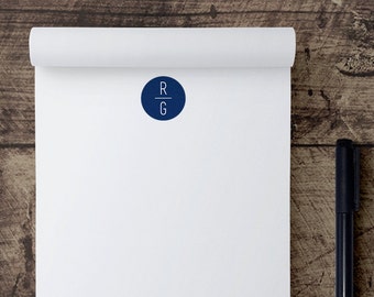 Personalized Notepad -- Circle Monogram // Men's Stationery // Custom Notepad // Monogram Notepad // Coworker Gift // Groomsmen Gift