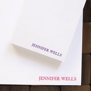 Personalized Notepad -- Simple Name // Custom Stationery // Custom Notepad // Monogram Notepad // Coworker Gift // Boss Gift