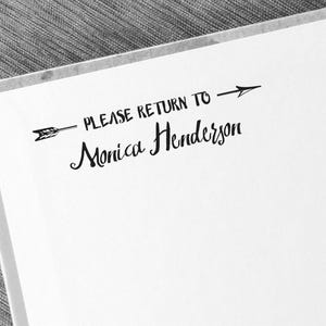 Custom Book Stamp, From the Desk of Stamp, Arrow Design
