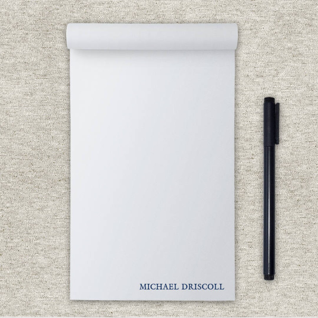 Personalized Notepad -- Simple Name // Custom Stationery // Custom ...