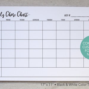 Custom Family Weekly Calendar Notepad, Family Schedule, Weekly Agenda, Weekly Family Organizer, Family Chore Chart image 8